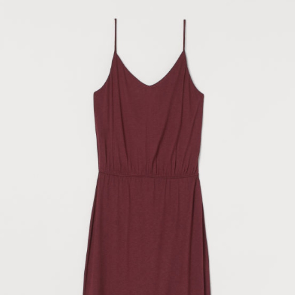 NWT - Burgundy H&M Divided V-neck Jersey dress